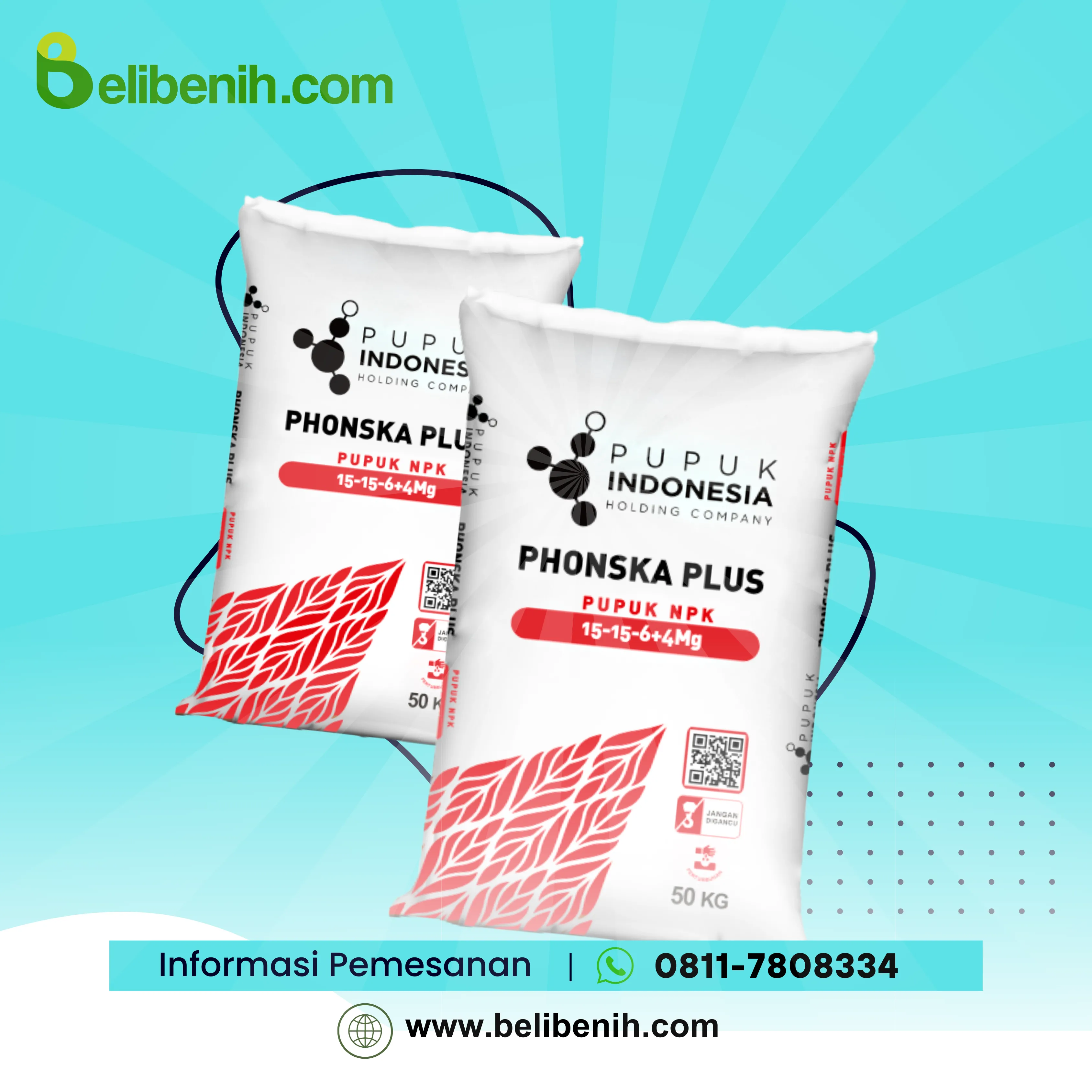 PUPUK NPK  PHONSKA PLUS 15-15-6+4 Mg